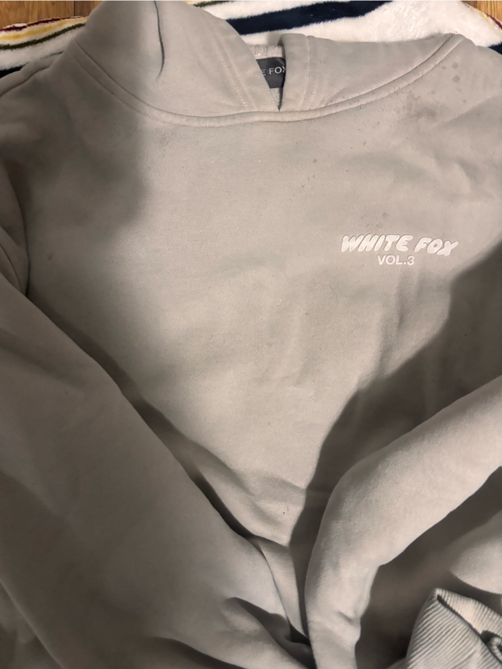 White fox Light Gray Hoodie - Vol.3 Logo